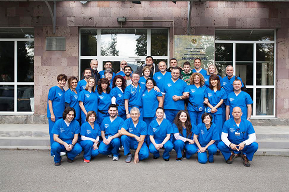 Medical mission participants at the Noyemberyan Hospital in Armenia