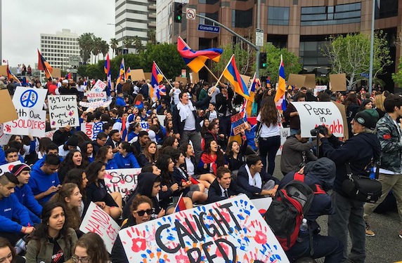 Over 3,500 gathered at the Azeri Consulate General in LA to protest attacks on Artsakh
