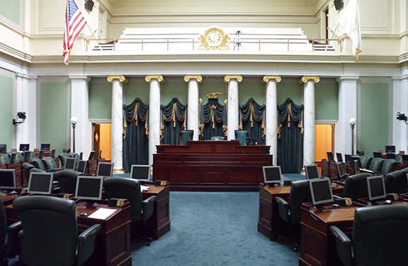 The Rhode Island Senate chamber