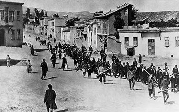 Scene from death marches during the Armenian Genocide