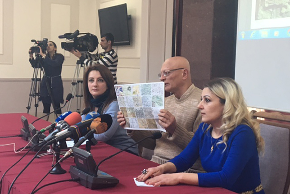 Artsakh atlas being presented to the public on Nov. 22, 2016 (Source: ArmRadio)
