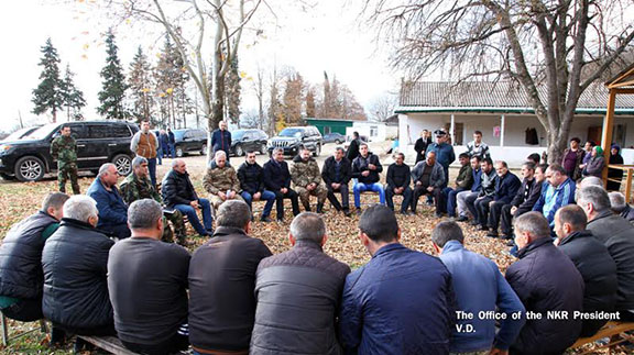 Artsakh President Sahakyan meets with Talish residents (Photo: president.nkr.am)