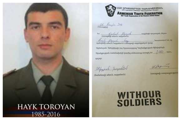 Hayk Toroyan, fallen soldier