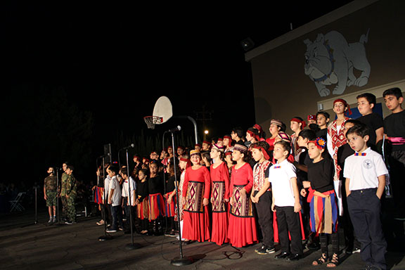 In addition to food and dance, Mesrobian students sang Armenian songs to celebrate Armenia's 25th Independence Day. 