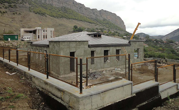 Kindergarten being built in the village of Karin Tak, Artsakh