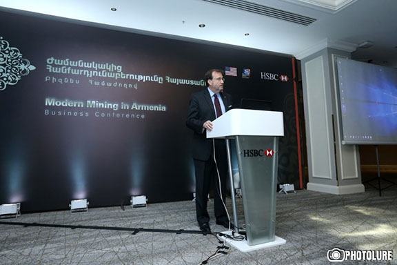 U.S. Ambassador to Armenia Richard Mills speaking at the conference on Nov. 16, 2016 (Photo: Photolure)