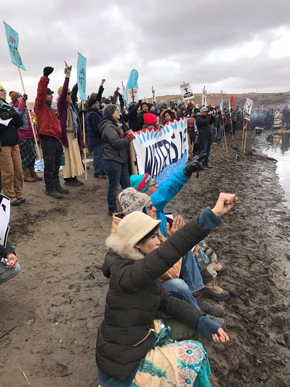Protest at the Oceti Sakowin Camp (Photo: Hrag Vartanian)