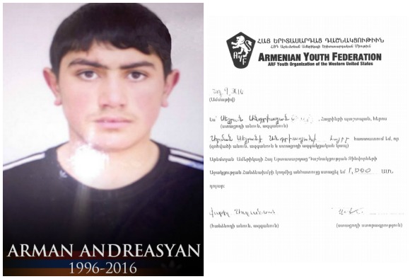 Arman Andreasyan, fallen soldier