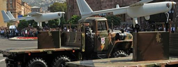Armenian drones during a military parade in 2011. (Photo: (Karen Minasyan/AFP/Getty Images)