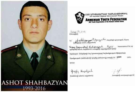 Ashot Shahbazyan, fallen soldier