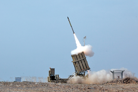 The Iron Dome air defense system in action in Israel. (Photo: Israeli Defense Forces)