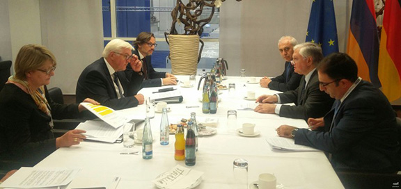 Nalbandian and Steinmeier meet on Thursday, Dec. 8, 2016 in Hamburg, Germany (Photo: mfa.am)