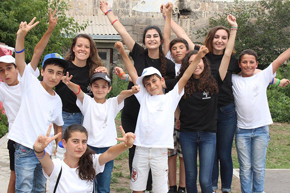 Last Day of Jampar in Gyumri! Araz Chiloyan, Vana Bashian, Talar Behesnilian and Ariana Nazarian, 2016 YC participants