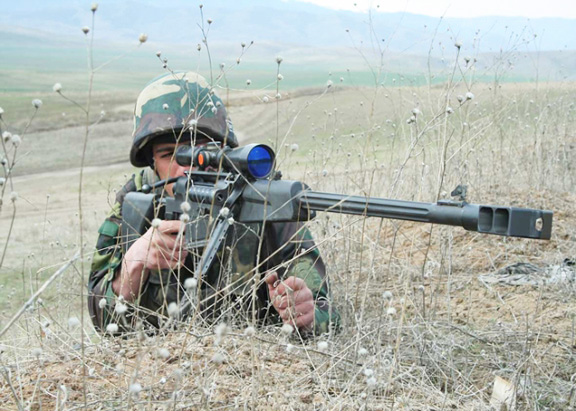 An Armenian soldier on the front lines 