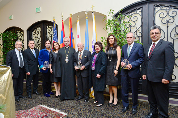 The Prelate with the evening's honorees