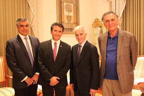 (From left to right) Alexis Gevorgian, Dr. Khodam Rostomian, AECP Founder Dr. Roger Ohanesian, and Michael Sahakian (Photo: Armenian EyeCare Project)