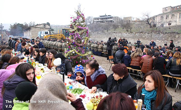 Talish residents during celebratory events ahead of the New Year on Dec. 31, 2016 (Photo: president.nkr.am)