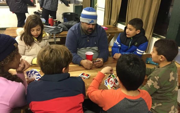 Participants enjoying a game of UNO