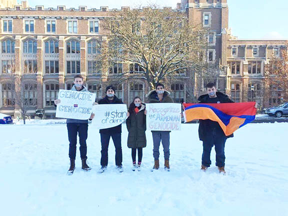 The nationwide Stain of Denial protest was also staged at Princeton University in New Jersey