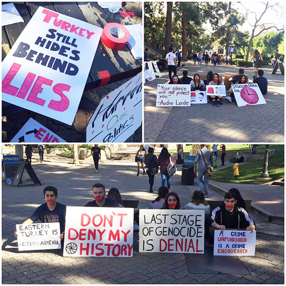 UCLA ASA members stage Stain of Denial protest