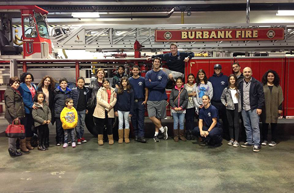 Burbank Juniors participate in toy drive to support the efforts of the Burbank Fire Department 