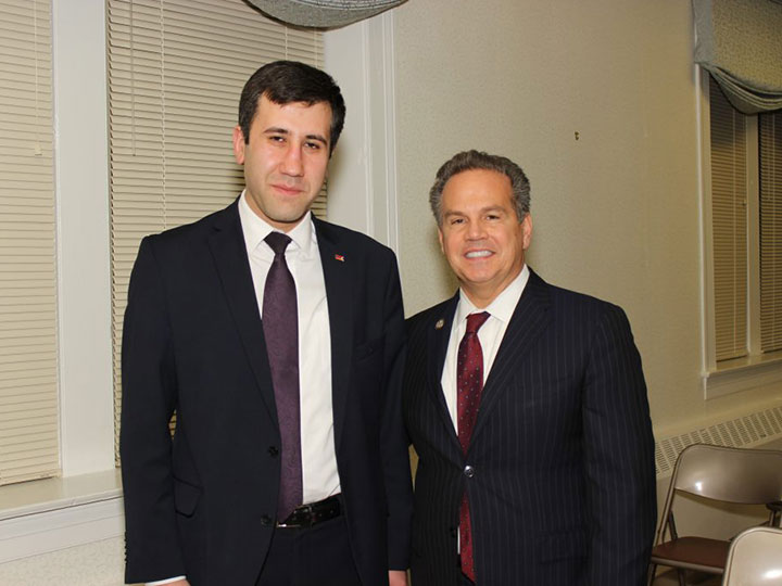 Artsakh Republic Ombudsman Ruben Melikyan with U.S. House Foreign Affairs Committee member Rep. David Cicilline (D-RI)